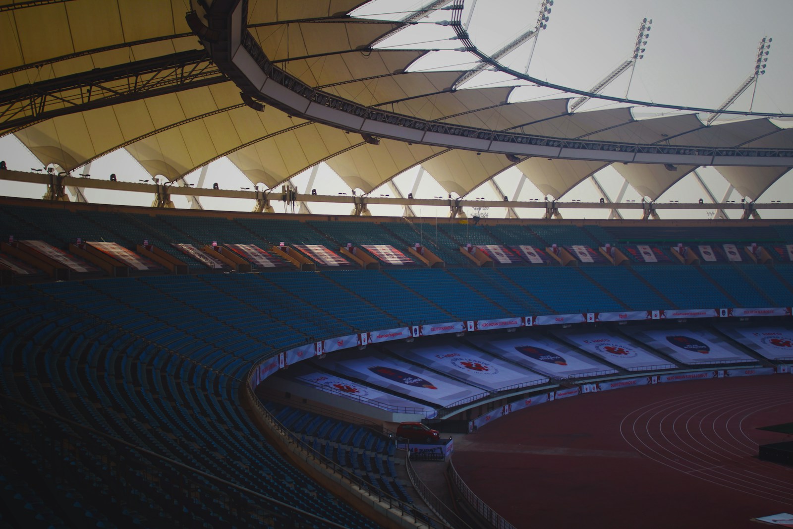 Stade sportif avant une compétition